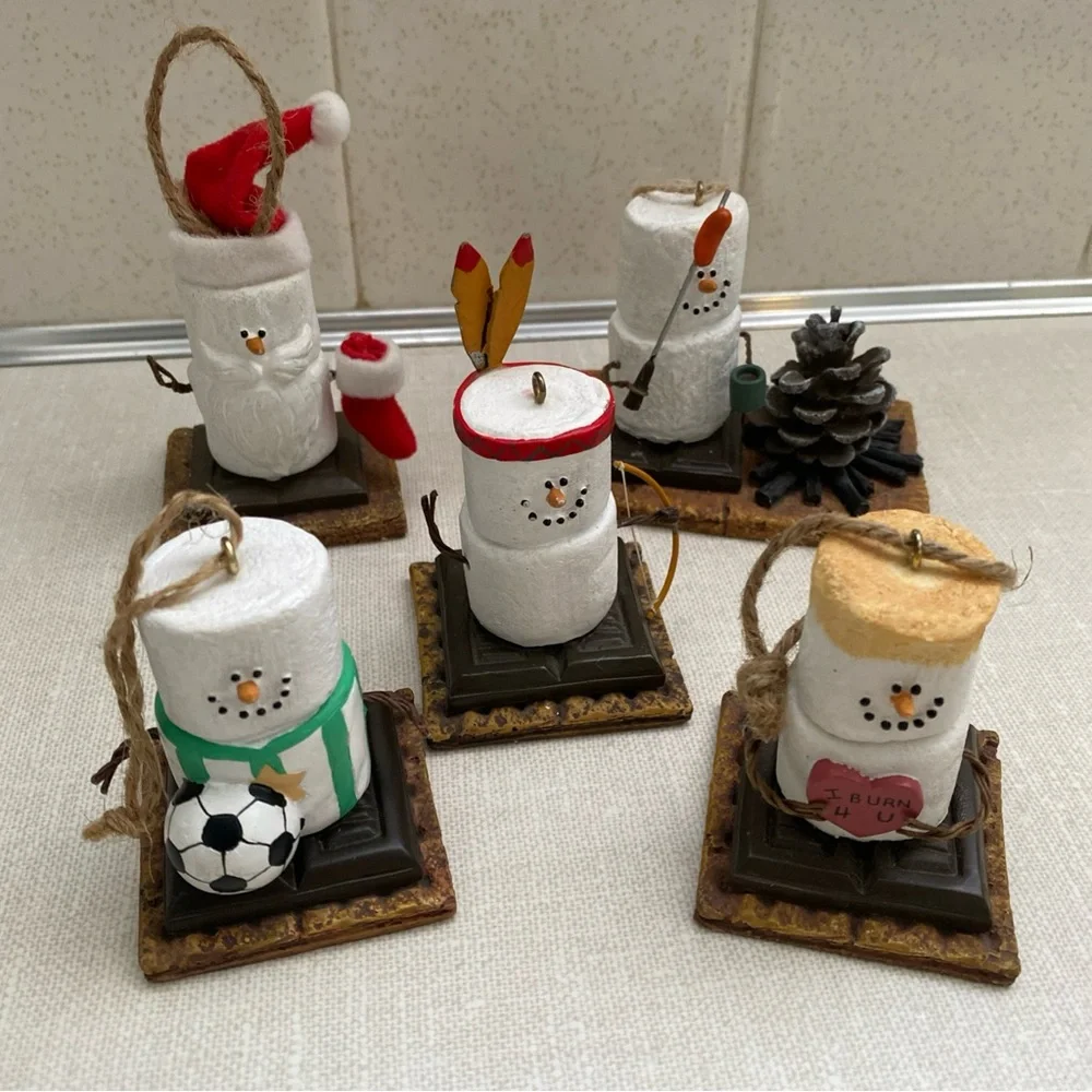 Midwest‎ Canon Falls The Original S'mores Snowman Christmas ornament Lot 5
